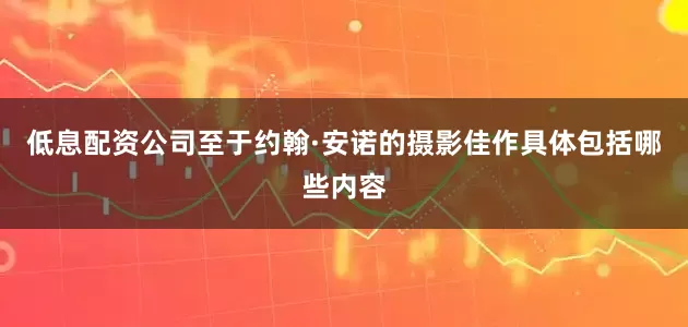 低息配资公司至于约翰·安诺的摄影佳作具体包括哪些内容
