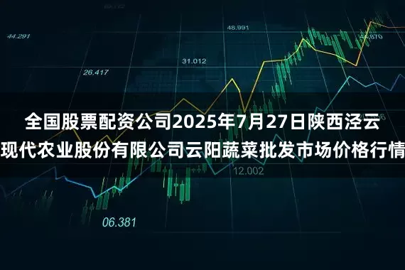 全国股票配资公司2025年7月27日陕西泾云现代农业股份有限公司云阳蔬菜批发市场价格行情